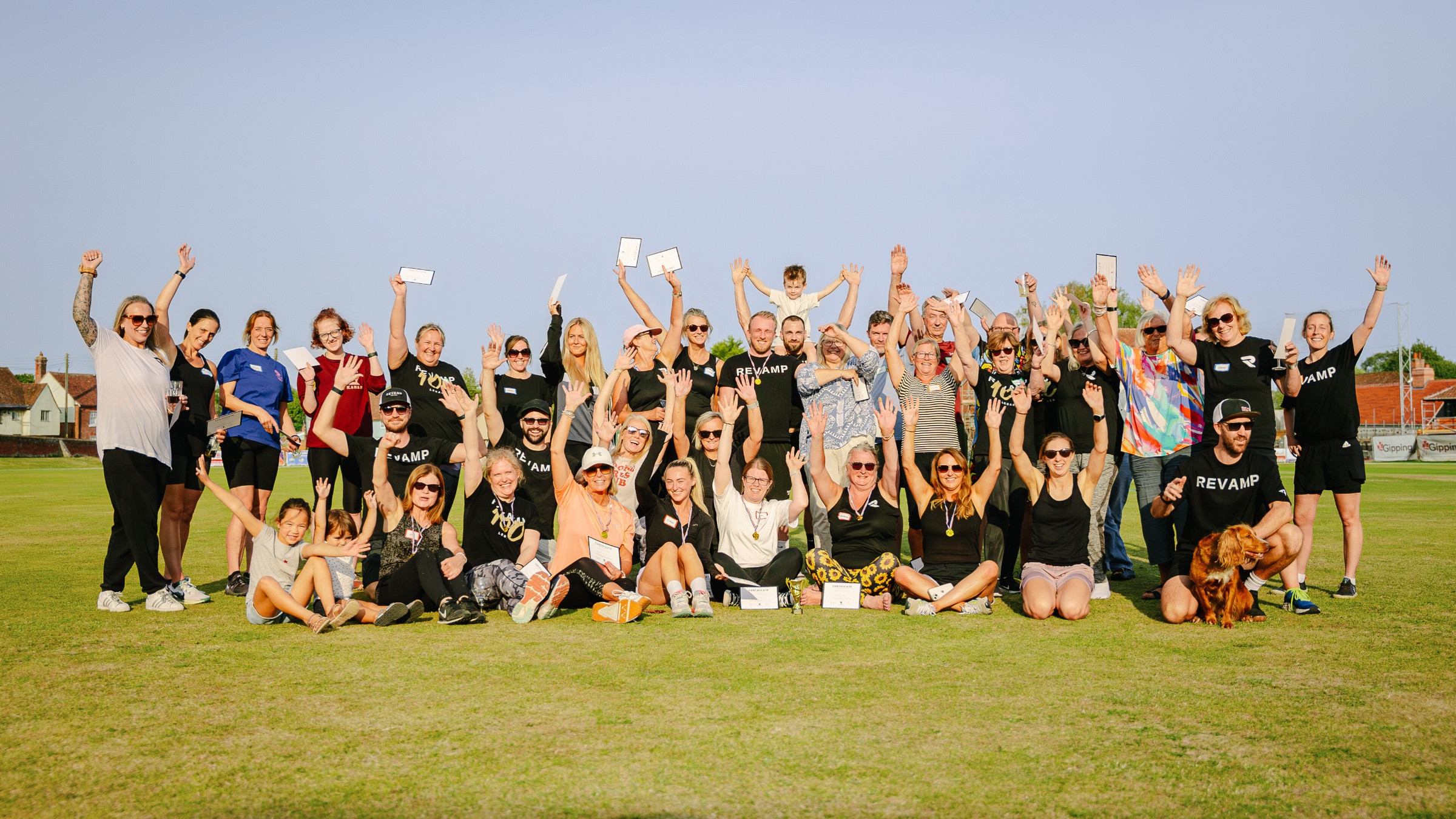 Revamp members at a community social